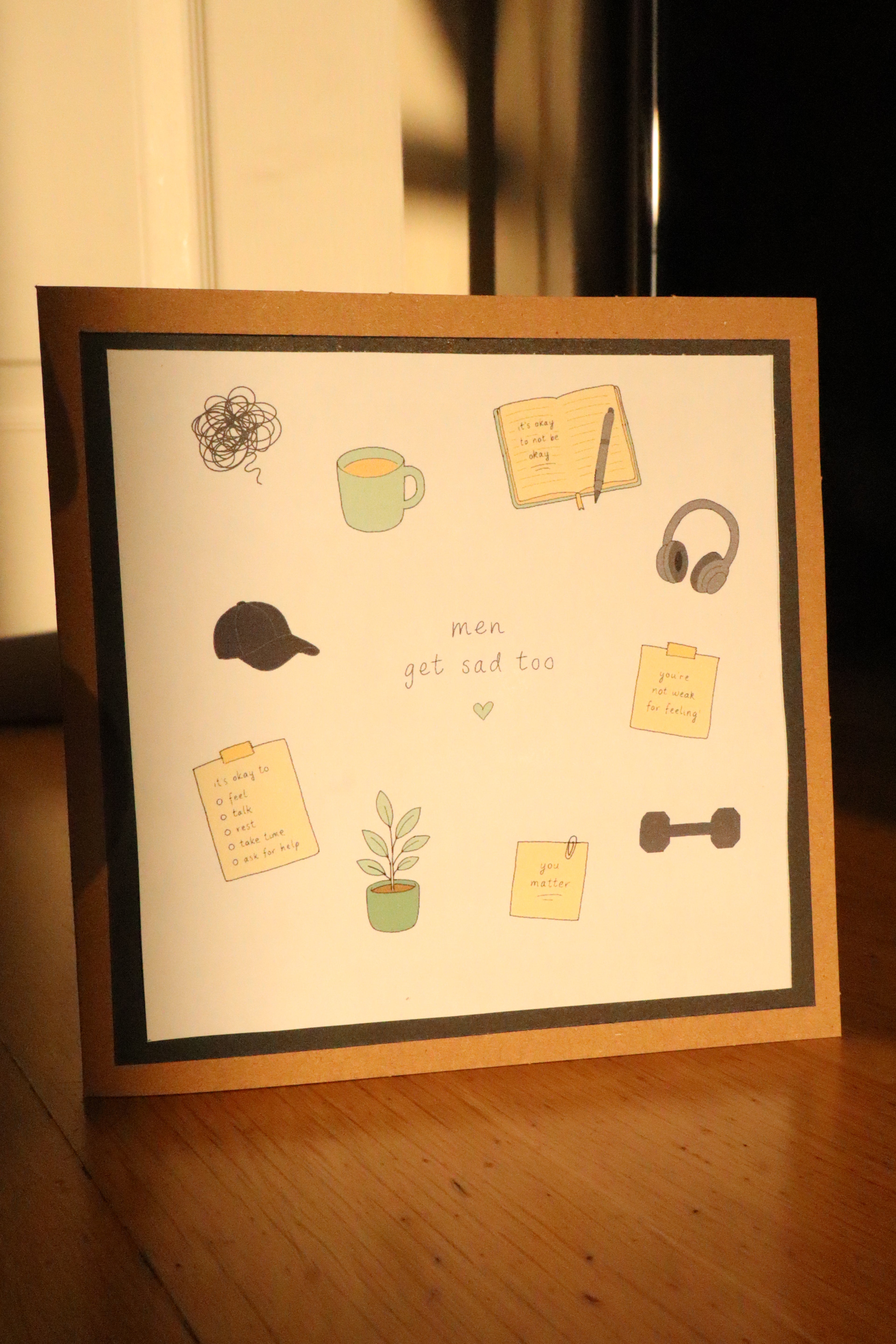 Men get sad too Card