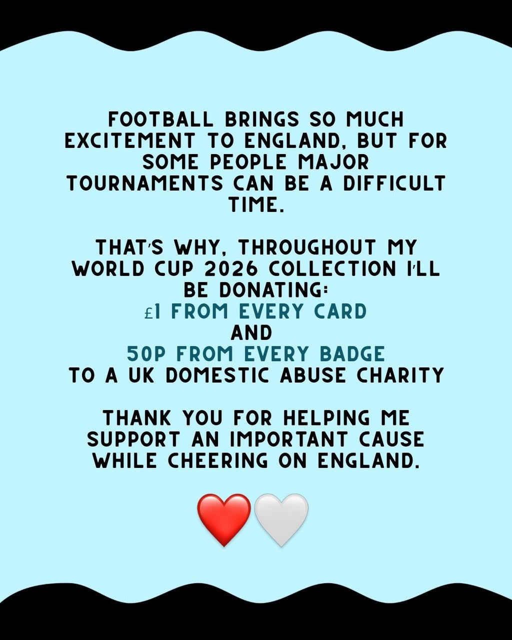 Come On England World Cup Card